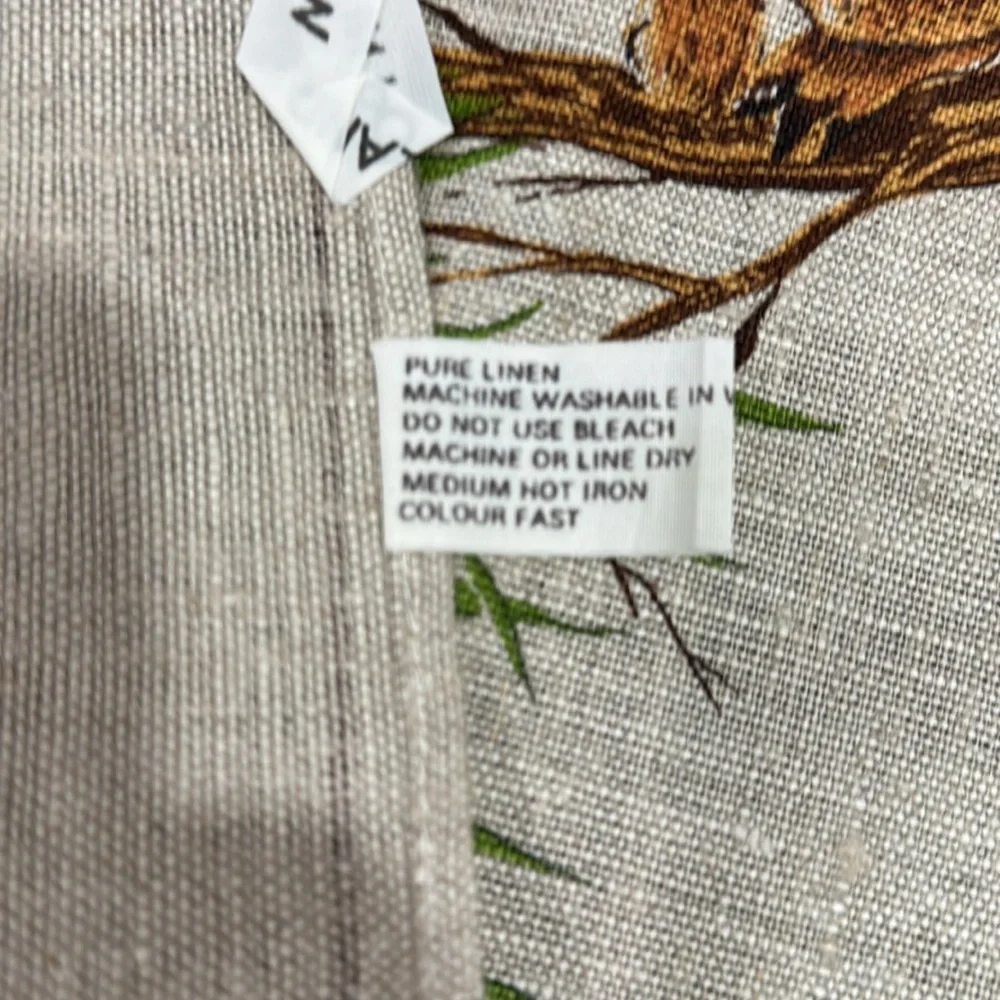 Australian‎ Koala Pure Linen Fabric vintage tea towel